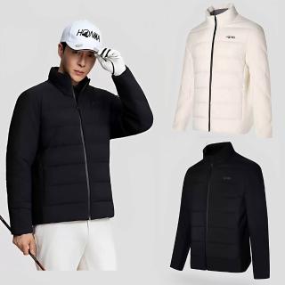 【HONMA 本間高爾夫】男仕保暖羽絨鵝絨外套 針織彈力袖口可調節 25FW(M-XXL白黑任選HMLQ121R529)