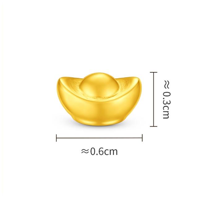【周大福】小星星/小元寶 1公克黃金金豆_計價黃金(網路限定款/任選/贈小金豆瓶)