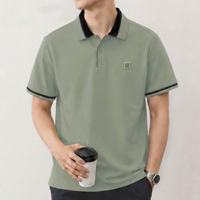 【Billgo】冰感-5度 排汗竹纖維涼感短袖POLO衫 商務休閒風 男短袖上衣(L-4XL/90kg內)