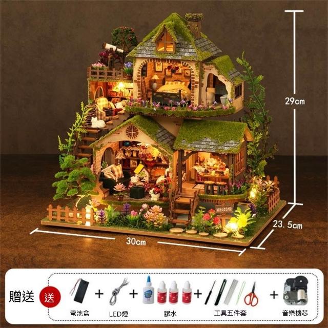 新川-3D立體拼圖 成人版diy手工木質拼裝模型 積木益智玩具 生日禮物 無防塵罩版音樂