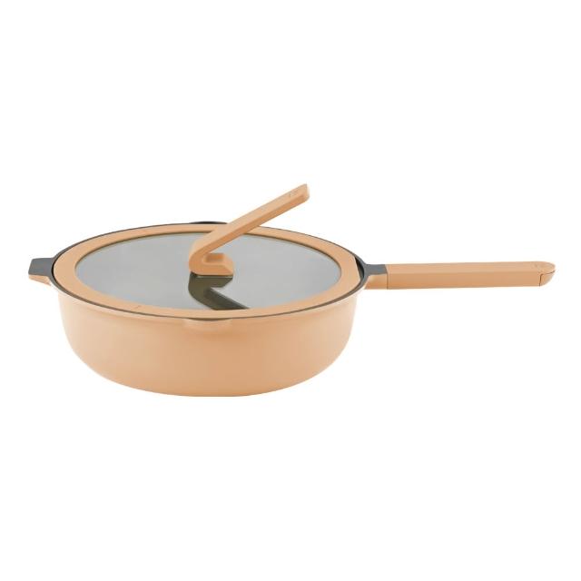 【WOKY 沃廚】哈哈鍋3.0 不沾深煎鍋26cm (含玻璃鍋蓋)