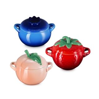 【Le Creuset】瓷器水果造型烤盅(藍莓/草莓/蜜桃 3款選1)