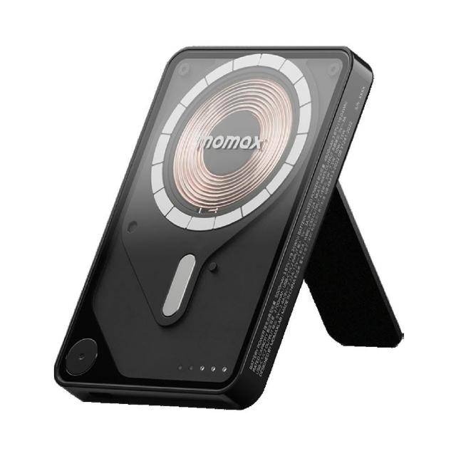【Momax】5000mAh 磁吸內建USB-C線行動電源-附支架 型號1-Power X Pro (CCC認證) 中秋送禮