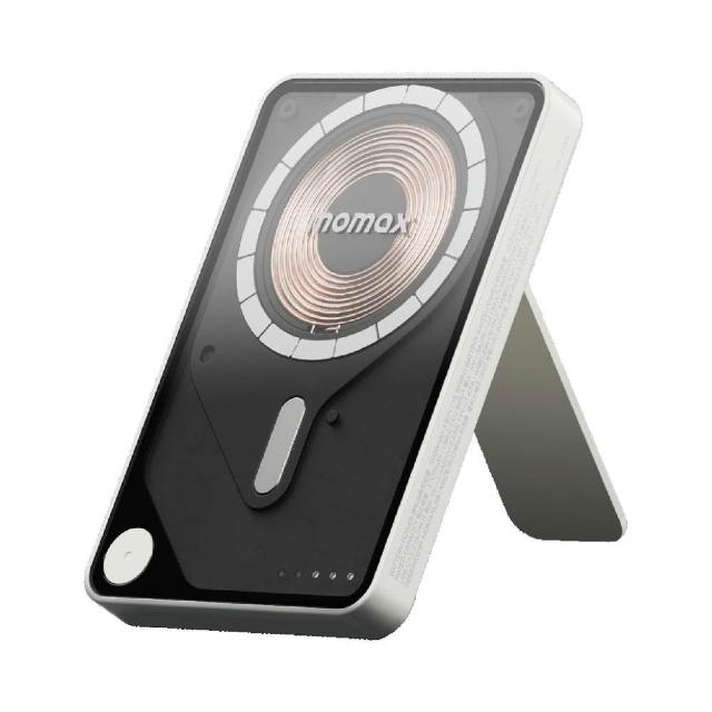【Momax】5000mAh 磁吸內建USB-C線行動電源-附支架 型號1-Power X Pro (CCC認證) 中秋送禮