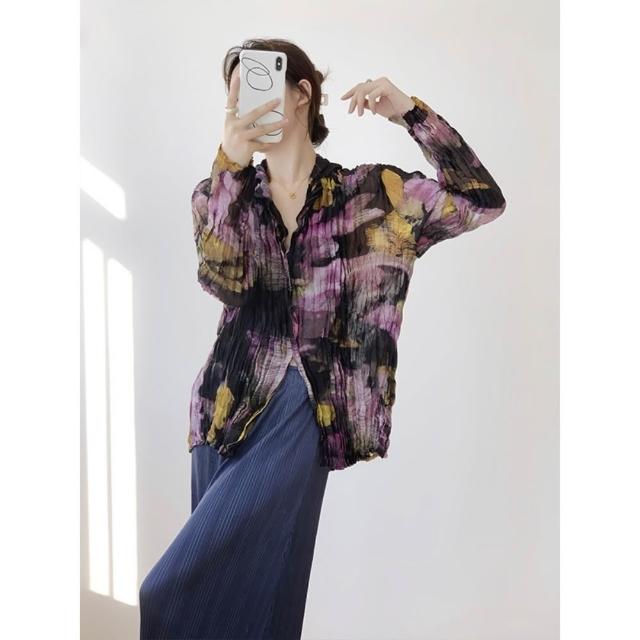 【巴黎精品】現貨+預購 三宅風皺褶衣服連身裙褶皺上衣洋裝名媛大尺碼女裝(無袖長裙女裙子5款b1a76 C)