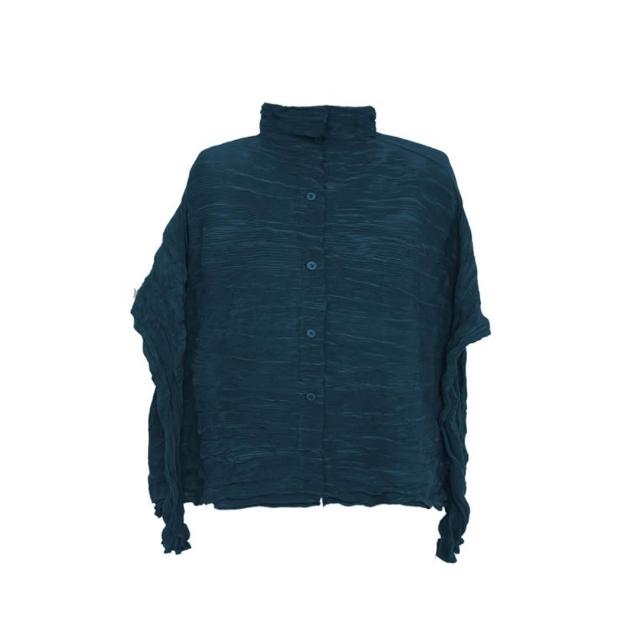 【巴黎精品】現貨+預購 三宅風皺褶衣服外套高級摺衣罩衫襯衫顯瘦大尺碼女裝(寬鬆防曬女外套多款3款b1a77 B)