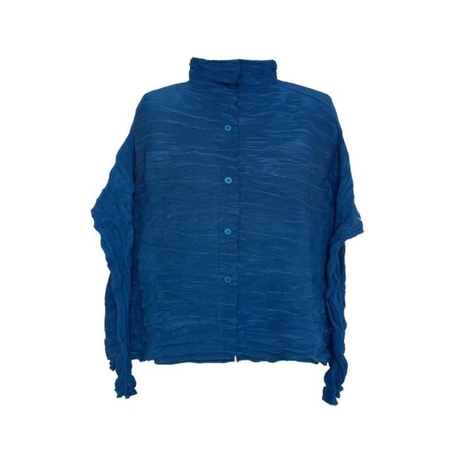 【巴黎精品】現貨+預購 三宅風皺褶衣服外套高級摺衣罩衫襯衫顯瘦大尺碼女裝(寬鬆防曬女外套多款3款b1a77 B)