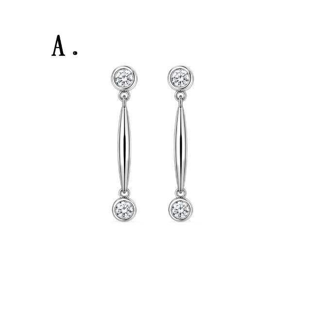 【IS DIAMOND】買一送一 50分 極美D色 滿鑽鑽石項鍊/手鍊/耳環 任選 馬蹄 十字(培育鑽石) 送天然珍珠手鍊