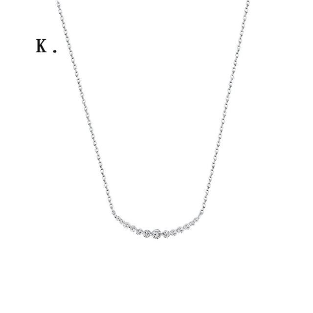 【IS DIAMOND】買一送一 50分 極美D色 滿鑽鑽石項鍊/手鍊/耳環 任選 馬蹄 十字(培育鑽石) 送天然珍珠手鍊
