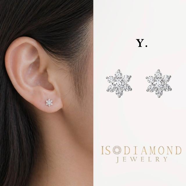 【IS DIAMOND】50分 極美D色 滿鑽鑽石項鍊/手鍊/耳環 任選 馬蹄 十字 星環(培育鑽石)