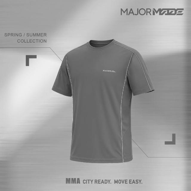 【MAJOR MADE】反光銀滾邊威化格涼感機能T(機能短T/涼感上衣/透氣機能T)