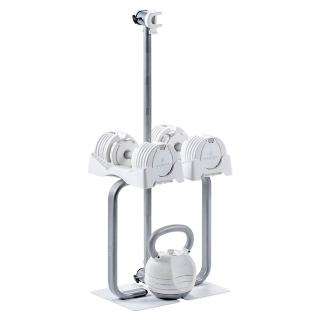 【BYZOOM FITNESS】Pure Series12.5KG(27.5LB) 可調式啞鈴*2+(30LB) 可調式壺鈴+啞鈴專用架+ 專用槓鈴桿