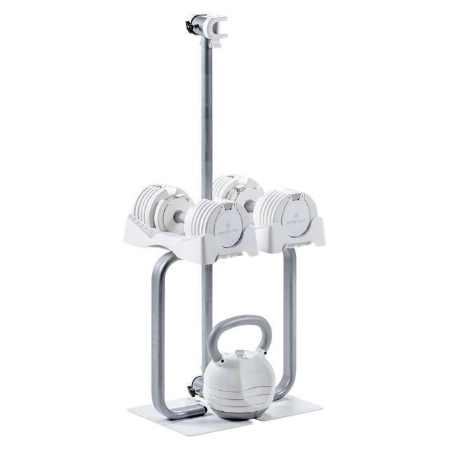 【BYZOOM FITNESS】Pure Series12.5KG(27.5LB) 可調式啞鈴*2+(30LB) 可調式壺鈴+啞鈴專用架+ 專用槓鈴桿