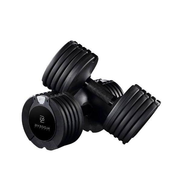【BYZOOM FITNESS】Pure Series可調式啞鈴22lb/約10kg 雙入+專用啞鈴架(黑/白二色)