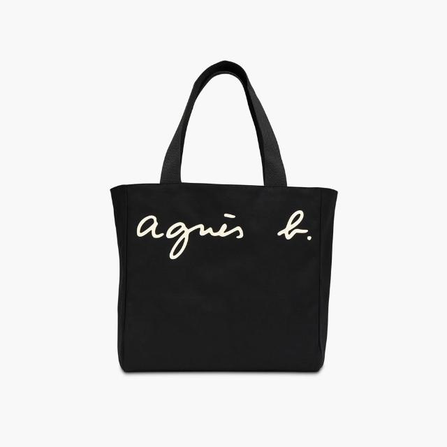 【agnes b.】Voyage 大款 棉質logo肩背托特包 多款任選