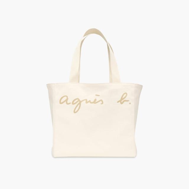 【agnes b.】Voyage 大款 棉質logo肩背托特包 多款任選