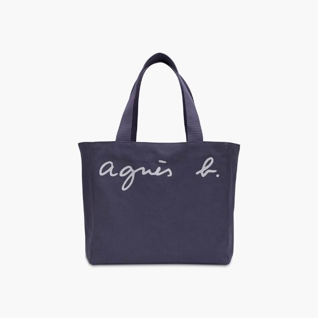 【agnes b.】Voyage 大款 棉質logo肩背托特包 多款任選