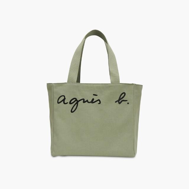 【agnes b.】Voyage 大款 棉質logo肩背托特包 多款任選
