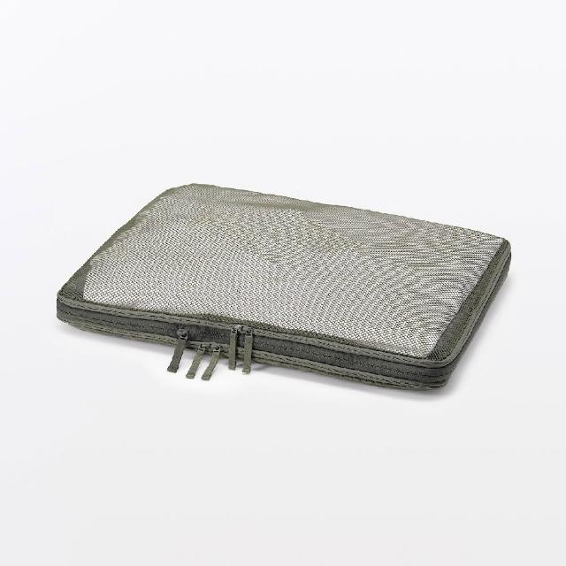【MUJI 無印良品】再生聚酯纖維分類收納袋.壓縮型/L 約35×47×10 cm