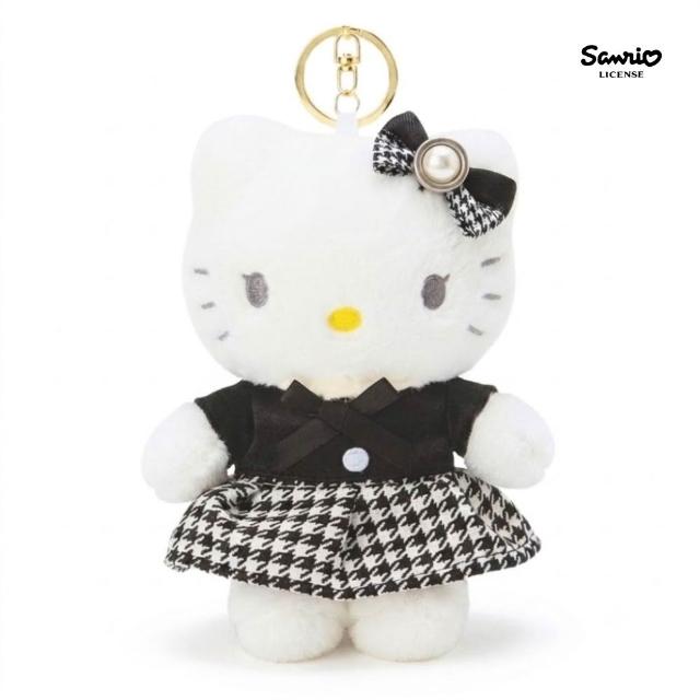 【SANRIO 三麗鷗】精品系列HELLO KITTY赫本小香風凱蒂貓玩偶吊飾名牌包吊飾鑰匙閨蜜女友生 