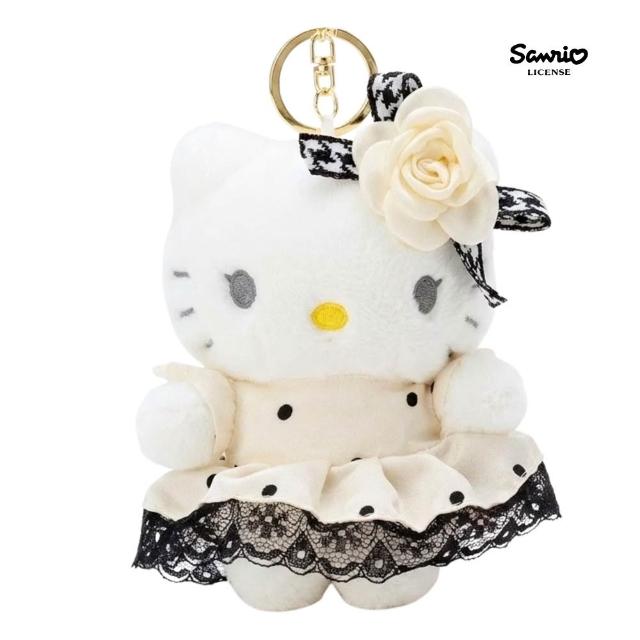 【SANRIO 三麗鷗】精品系列HELLO KITTY赫本小香風凱蒂貓玩偶吊飾名牌包吊飾鑰匙閨蜜女友生 