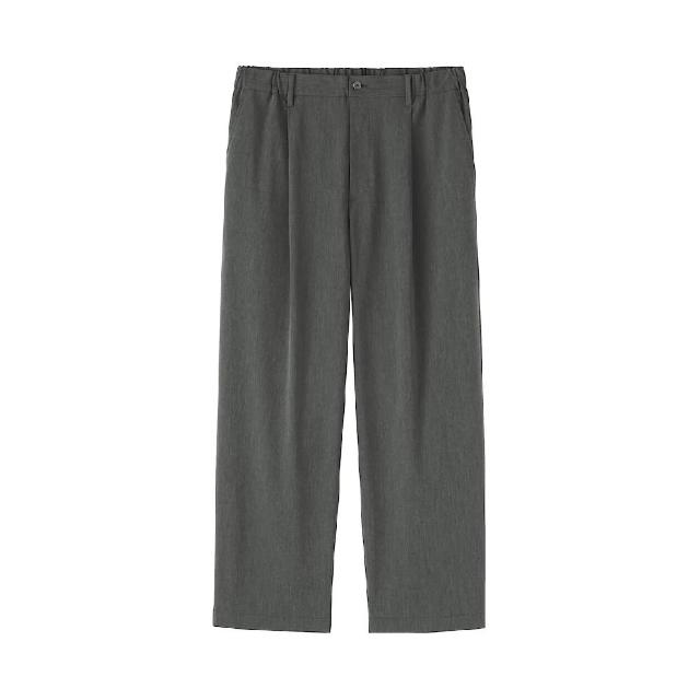 【MUJI 無印良品】男速乾打褶寬版褲(墨灰/黑色/米色/摩卡棕)