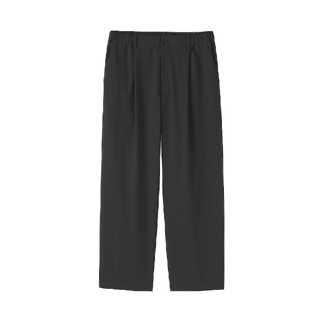 【MUJI 無印良品】男速乾打褶寬版褲(墨灰/黑色/米色/摩卡棕)