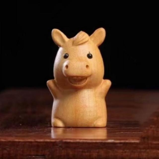 【LEEHER】可愛/老虎/擺飾/小飾品/擺件/十二生肖/送禮/金檀木/配件/桌面裝飾/兔子