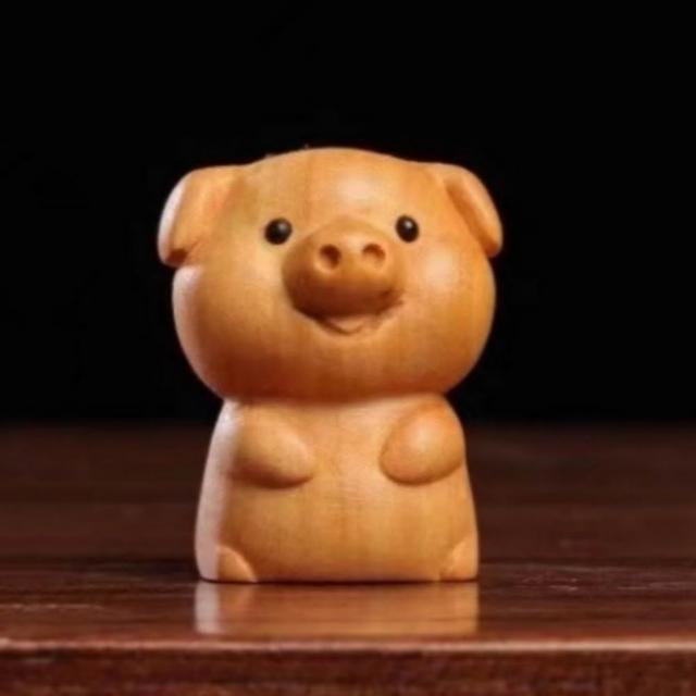【LEEHER】可愛/老虎/擺飾/小飾品/擺件/十二生肖/送禮/金檀木/配件/桌面裝飾/兔子