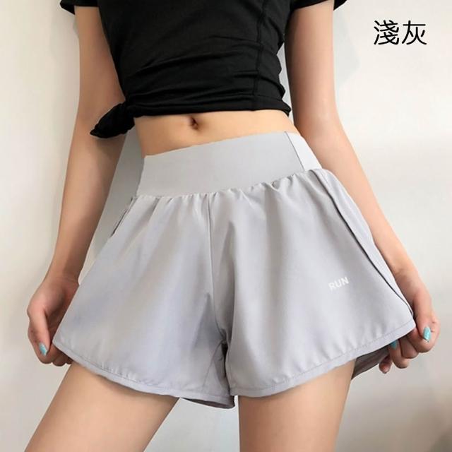 【橘魔法】Run字母二合一兩件式運動短褲 隱形口袋 大人 女 手機口袋 防走光 褲子 運動褲 運動 健身 跑步