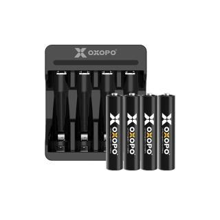 【OXOPO】XS Elite系列 1.5V 充電鋰電池組 (4號4入+充電器)