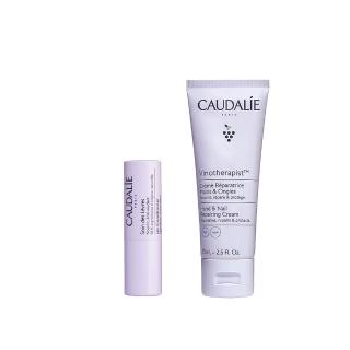 【CAUDALIE 歐緹麗】葡萄籽滋潤抗氧護唇潤手增量組(潤手霜75ml+護唇膏4.5g)