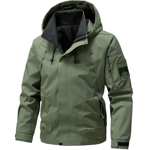 【巴黎精品】現貨限搶 衝鋒衣防風外套連帽外套登山夾克(戶外機能防潑水多口袋軍裝春夏薄款男外套3款a1ck6)S