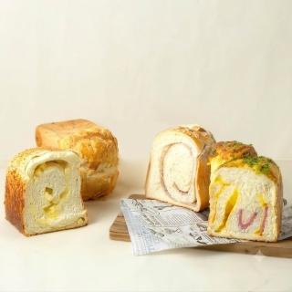 【BAKER 胖大師】不單調包餡吐司系列x6入 (芋頭|奶油起司|香蒜火腿起司)任選