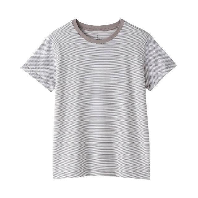 【MUJI 無印良品】女天竺圓領短袖T恤(白色/黑色/磚紅/淺黃/薰衣草紫/黑橫紋/黑紋樣/粉紅紋樣/灰棕紋樣)