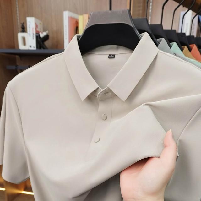 【巴黎精品】買一送一 現貨限搶 男POLO衫高爾夫球衫夏季冰絲涼感速乾短袖上衣(父親節送禮精選禮物b7a2)
