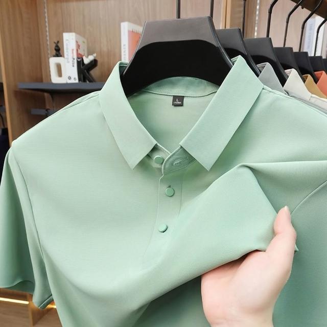 【巴黎精品】買一送一 現貨限搶 男POLO衫高爾夫球衫夏季冰絲涼感速乾短袖上衣(父親節送禮精選禮物b7a2)