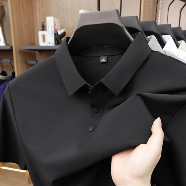 【巴黎精品】現貨+預購 男POLO衫高爾夫球衫夏季薄款冰絲涼感速乾短袖上衣(男裝吸濕排汗男襯衫3款b7a2 D)