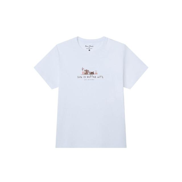 【GIORDANO 佐丹奴】女裝悠閒時光印花短袖T恤(多色任選)