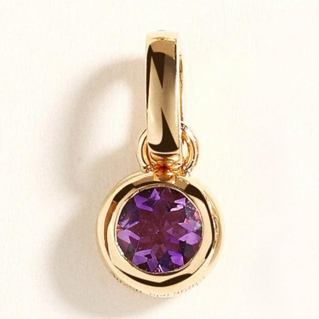 月輝珠寶 30分頂級天然紫水晶 18K黃金項鍊 包鑲工藝 明亮式切割 萬能扣設計 浪漫驚喜 送女友禮物