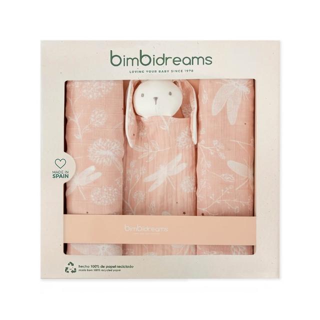 【bimbidreams】兔兔安撫巾+二入紗布巾新生禮盒 (新生兒禮 滿月禮 彌月禮 嬰兒禮盒)
