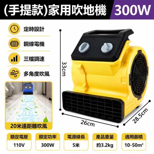 【AMITOF】吹地機 300W強風 三擋風速可定時 多角度吹風 地面風乾 通風除濕 強力吹風機 地板風幹