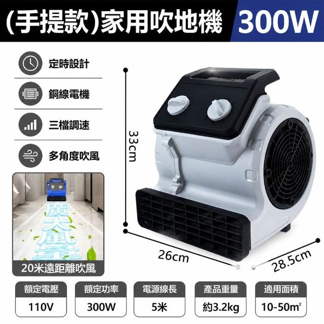 【AMITOF】吹地機 300W強風 三擋風速可定時 多角度吹風 地面風乾 通風除濕 強力吹風機 地板風幹