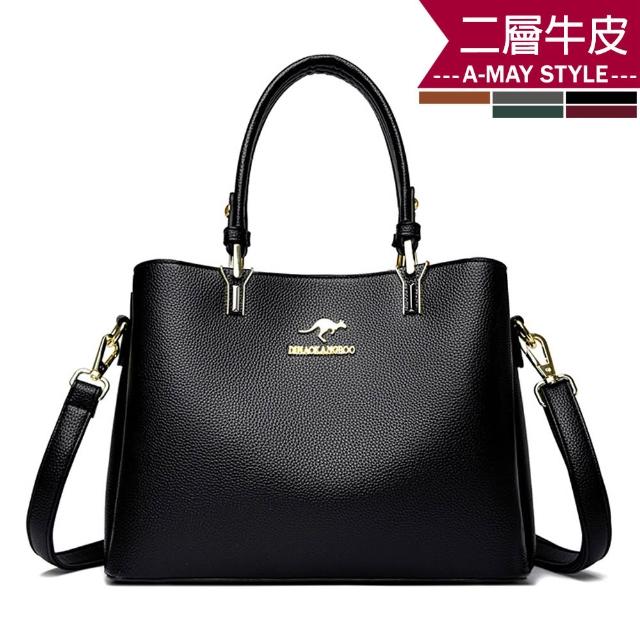【Amay Style 艾美時尚】夏新品 女真皮包 側肩包 通勤時尚牛皮大容量手提斜背托特包(5色.預購)