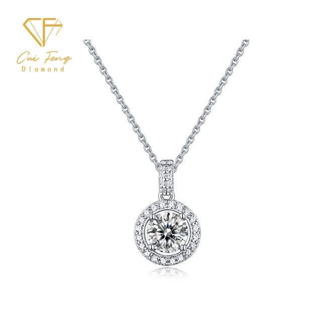 【CF Diamond】｜閃耀莫桑鑽系列 (生日禮物 雙11 1克拉 男戒 女戒 項鍊 戒指 耳環 莫桑鑽 培育鑽)