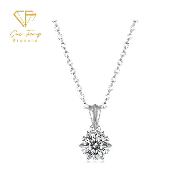 【CF Diamond】｜閃耀莫桑鑽系列 (生日禮物 雙11 1克拉 男戒 女戒 項鍊 戒指 耳環 莫桑鑽 培育鑽)