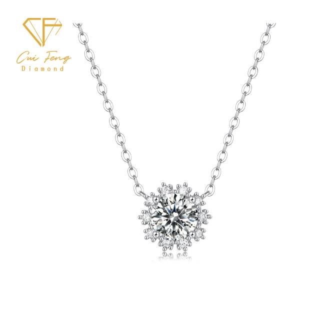 【CF Diamond】｜閃耀莫桑鑽系列 (生日禮物 雙11 1克拉 男戒 女戒 項鍊 戒指 耳環 莫桑鑽 培育鑽)