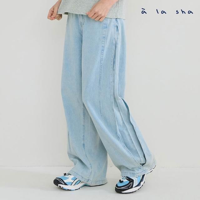 【a la sha】率性牛仔寬褲