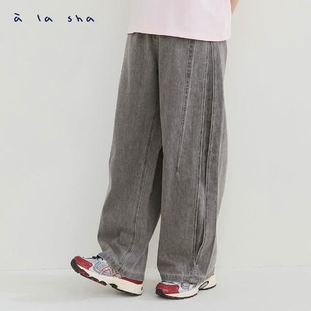 【a la sha】率性牛仔寬褲
