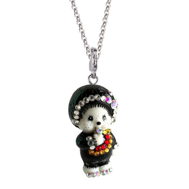 【Monchhichi】蒙奇奇 可愛動物 夢幻寶貝 吊墜項鍊(小寶款 娃娃吊飾 鎖骨項鍊 項鍊墜子 萌趣趣 夢奇奇)